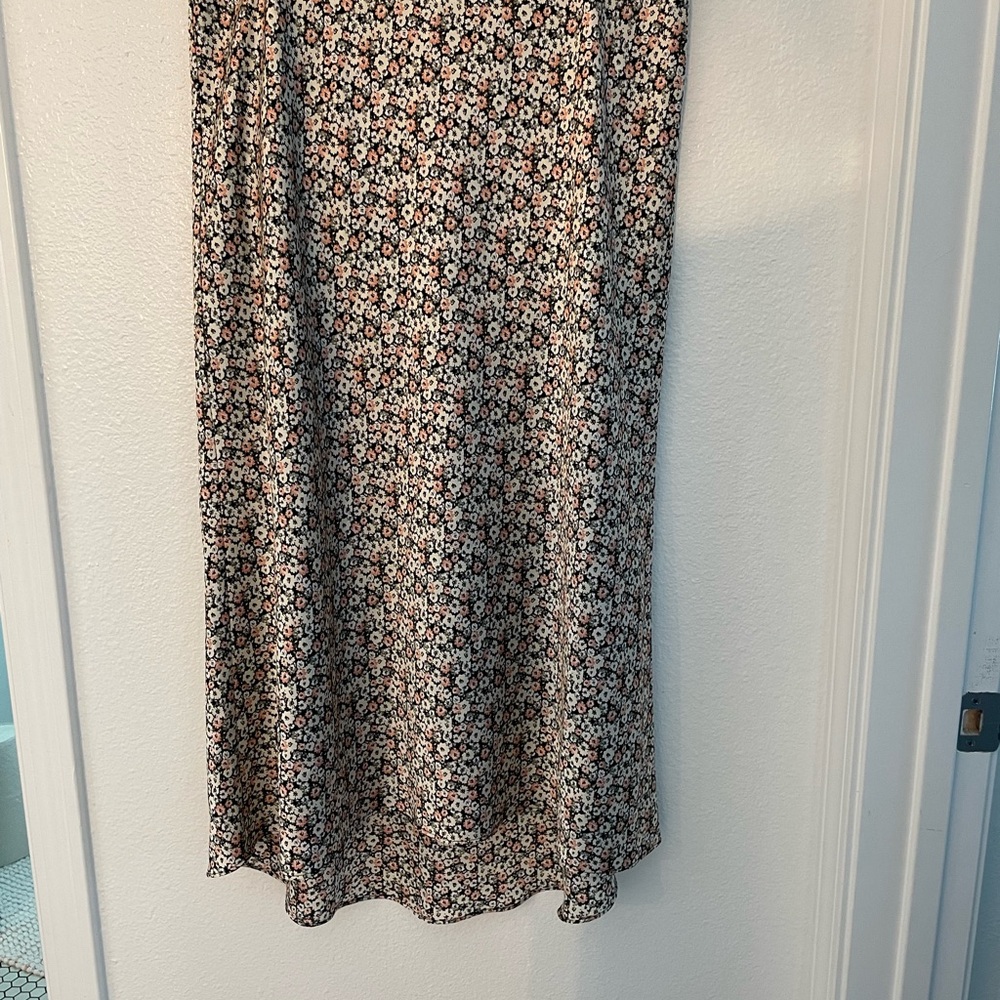 Abercrombie & Fitch Black and White Floral Maxi Skirt